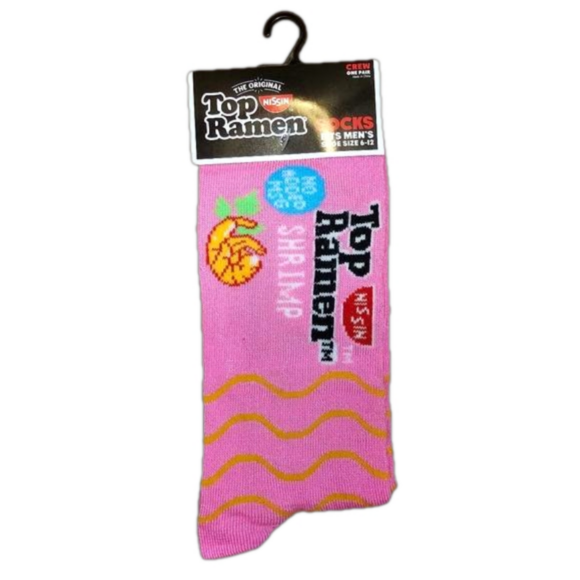 Unisex Adult Top Ramen shrimp socks NEW - Picture 1 of 2